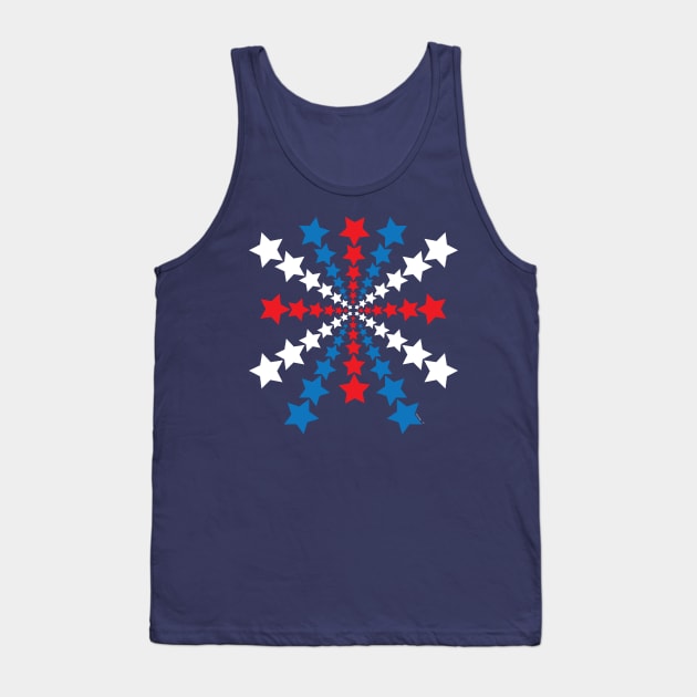 Patriotic Stars Tank Top by Illustratorator